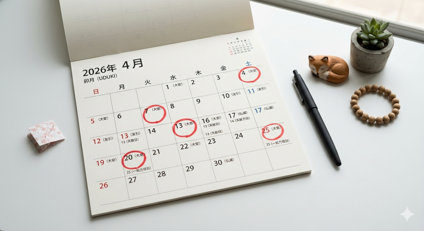 縁起の良い日を選ぶカレンダー